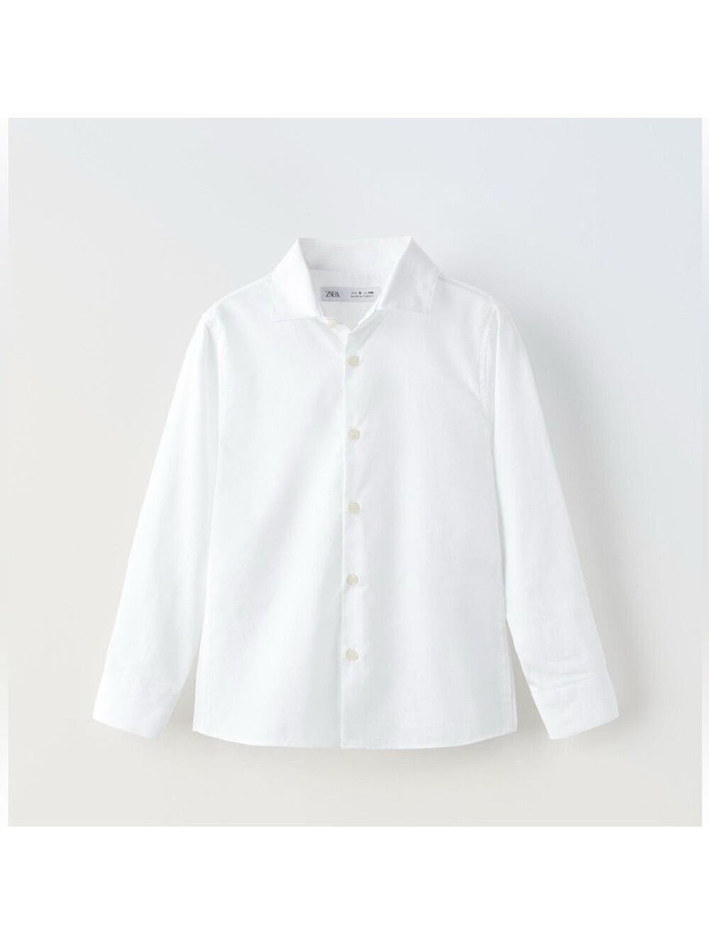 White cotton button down dress shirt
